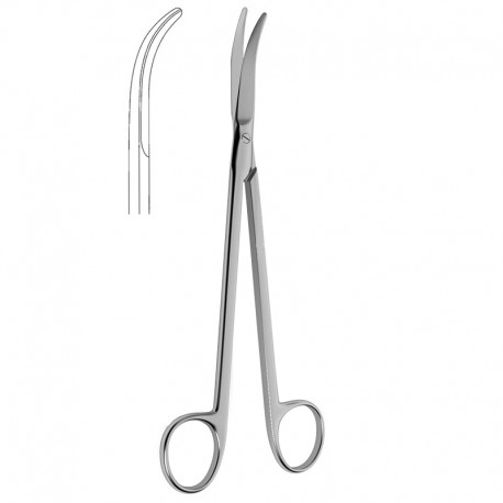 Jorgenson Dissecting Scissors, Strong Curved Blades, Rounded Tips, 14" (35.5 Cm)